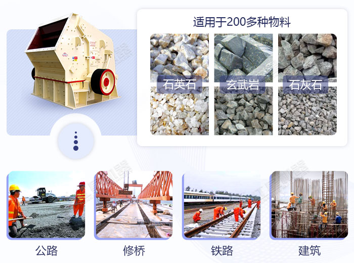 普通版反擊式破碎機設備應用領(lǐng)域及加工效果展示