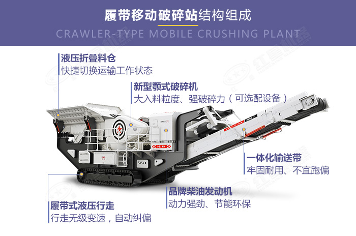 履帶式移動石子破碎機細節(jié)展示